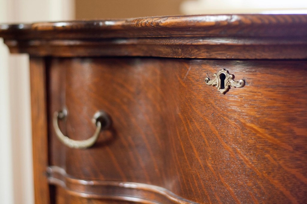 Close wooden drawer